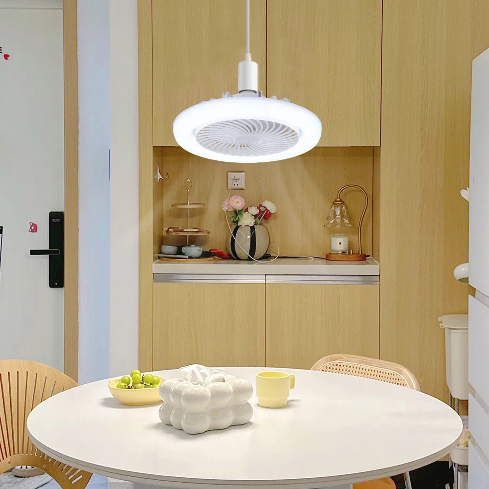 Modern Ceiling Fan Light E27 with Led Light Cooling Remote Fan Lamp Chandelier Wind Speed Room Home Decor PC 29W 3 White 80 100