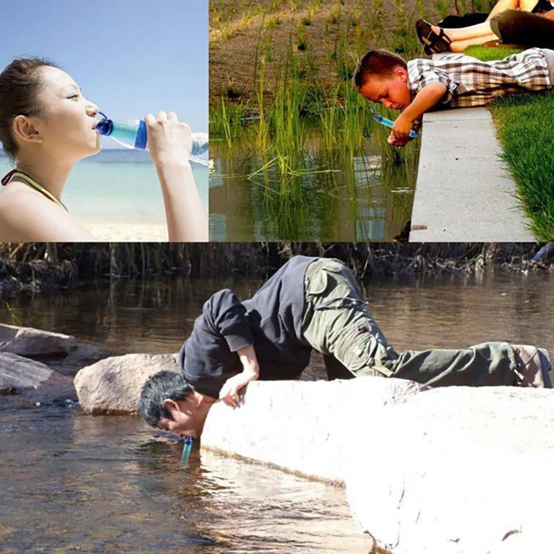 Disaster Preparedness Water Filter, Personal Survival Straw Purifier for Emergency Kits, Outdoor Camping & Hiking Gear