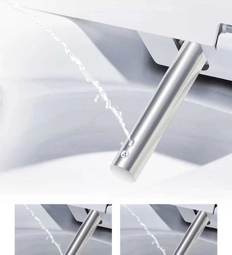 High-Grade Smart Intelligent Toilet Seat Home Design with Durable Plastic Material Elongated Shape