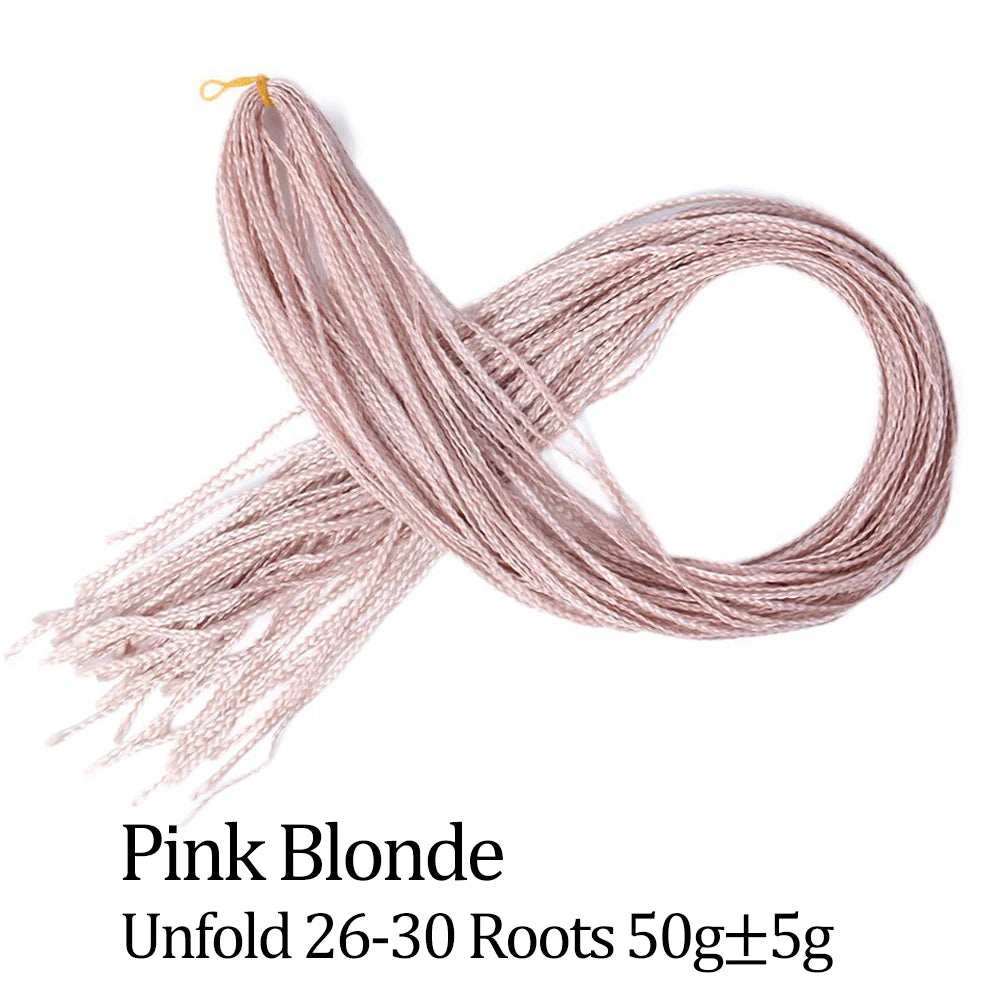 Ombre Zizi Braids Thin Box Braids Crochet Hair Extensions Synthetic Hair Rainbow Thin Zizi Braids Hair Bundles BudaBuda