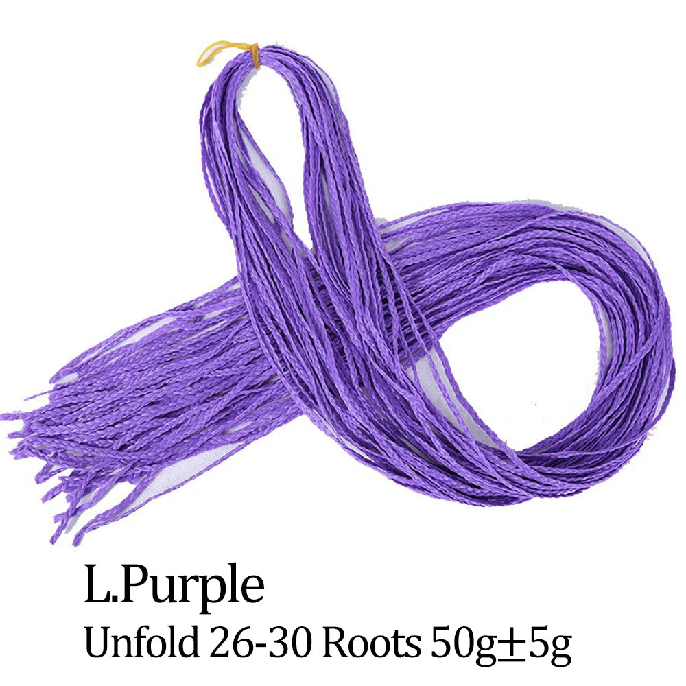 Ombre Zizi Braids Thin Box Braids Crochet Hair Extensions Synthetic Hair Rainbow Thin Zizi Braids Hair Bundles BudaBuda