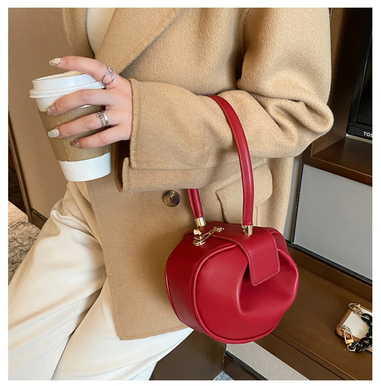 Women's Mini Bowling Round Shoulder Bag