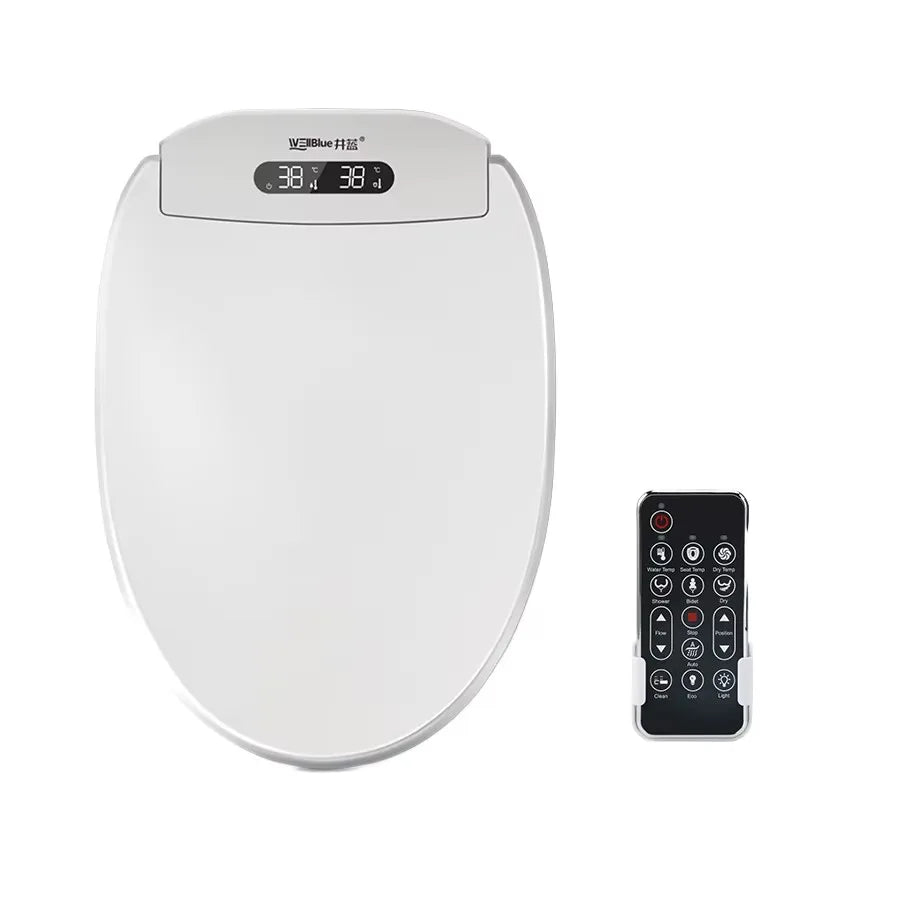 High-Grade Smart Intelligent Toilet Seat Home Design with Durable Plastic Material Elongated Shape
