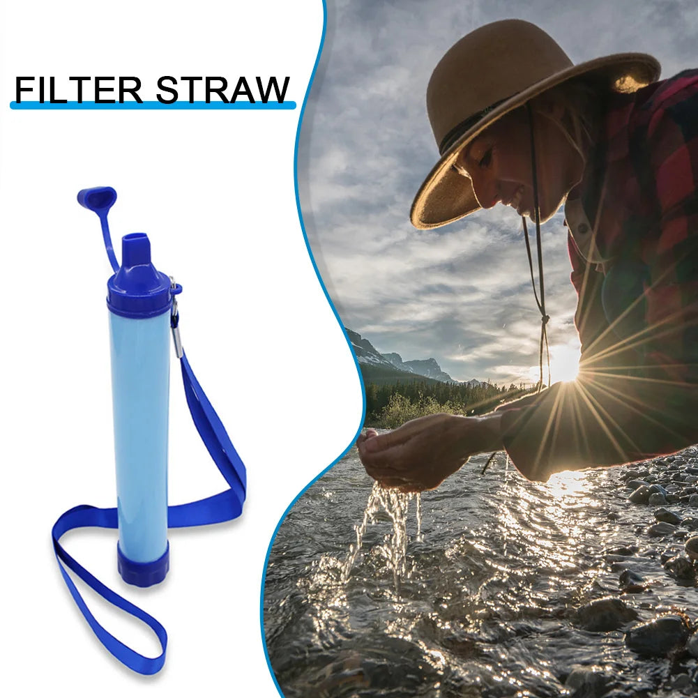 Disaster Preparedness Water Filter, Personal Survival Straw Purifier for Emergency Kits, Outdoor Camping & Hiking Gear