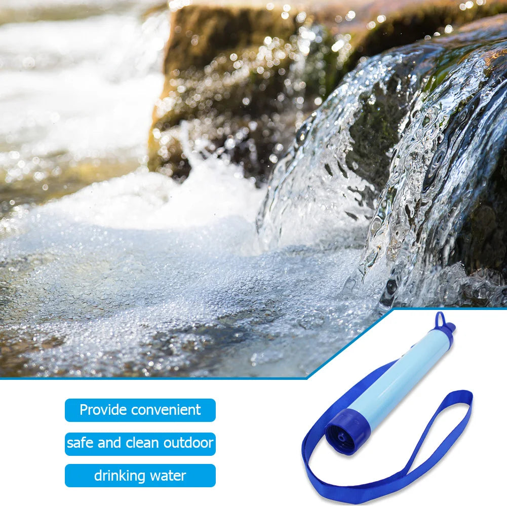 Disaster Preparedness Water Filter, Personal Survival Straw Purifier for Emergency Kits, Outdoor Camping & Hiking Gear