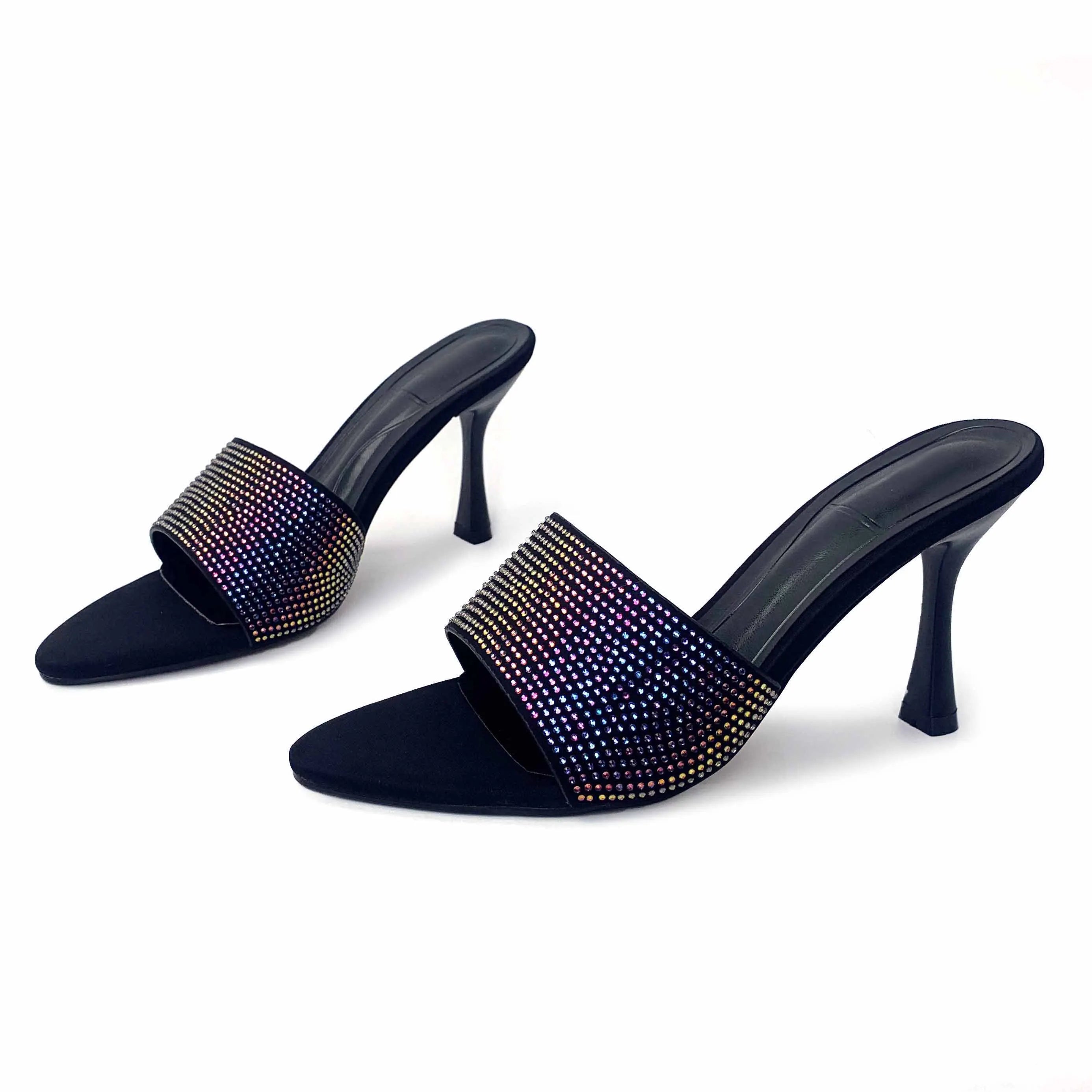 Women's Rhinestone Peep Toe Pointed Sandals