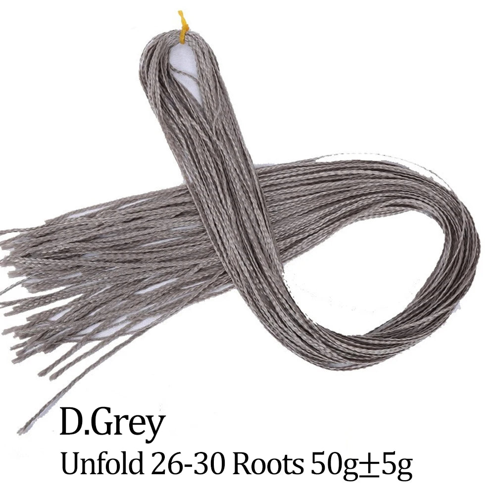 Ombre Zizi Braids Thin Box Braids Crochet Hair Extensions Synthetic Hair Rainbow Thin Zizi Braids Hair Bundles BudaBuda