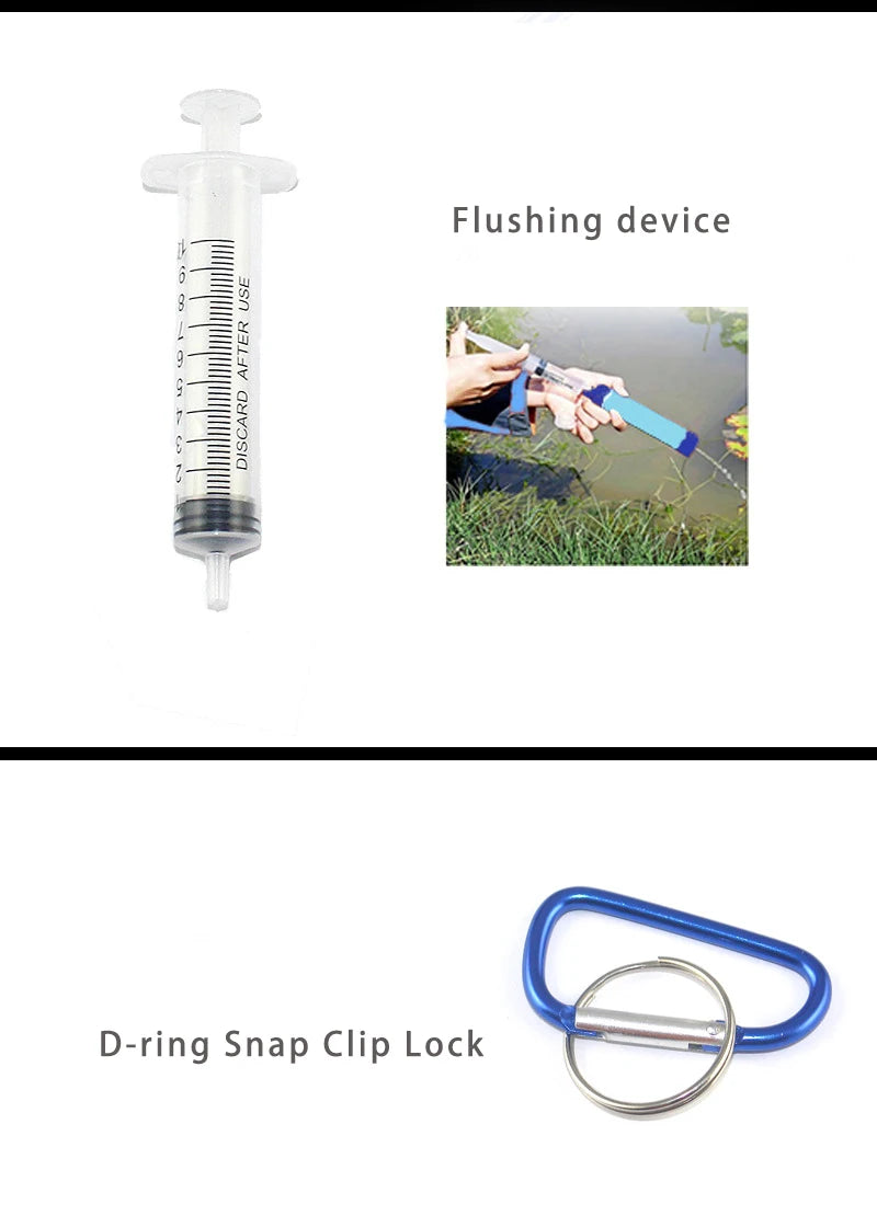 Disaster Preparedness Water Filter, Personal Survival Straw Purifier for Emergency Kits, Outdoor Camping & Hiking Gear