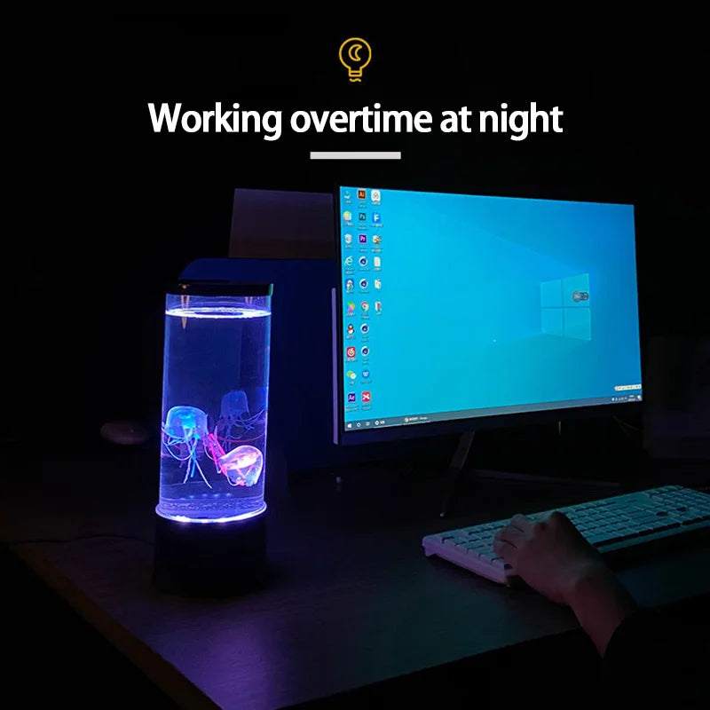 Remote Control LED Jellyfish Night Lamp | Mood Light & Aquarium Lamp for Kids Bedroom