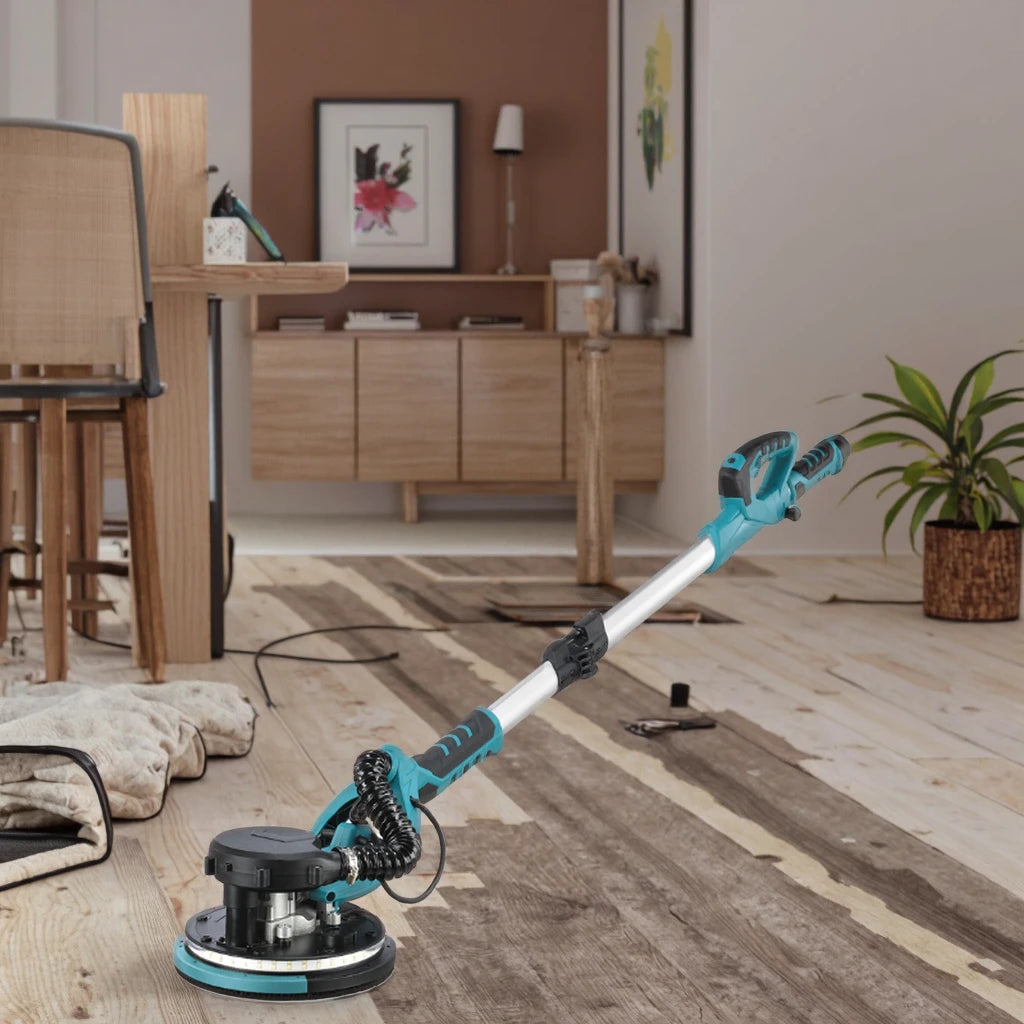 Fashion 220V DIY Industrial Electric Polishing Sander Home Use Long Pole Foldable Double Lamp Belt Wall Sandpaper Putty Tool