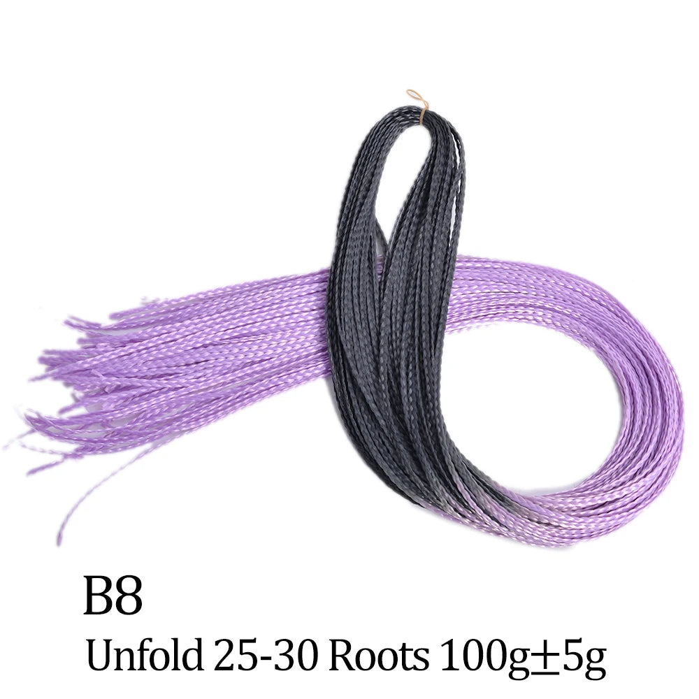 Ombre Zizi Braids Thin Box Braids Crochet Hair Extensions Synthetic Hair Rainbow Thin Zizi Braids Hair Bundles BudaBuda
