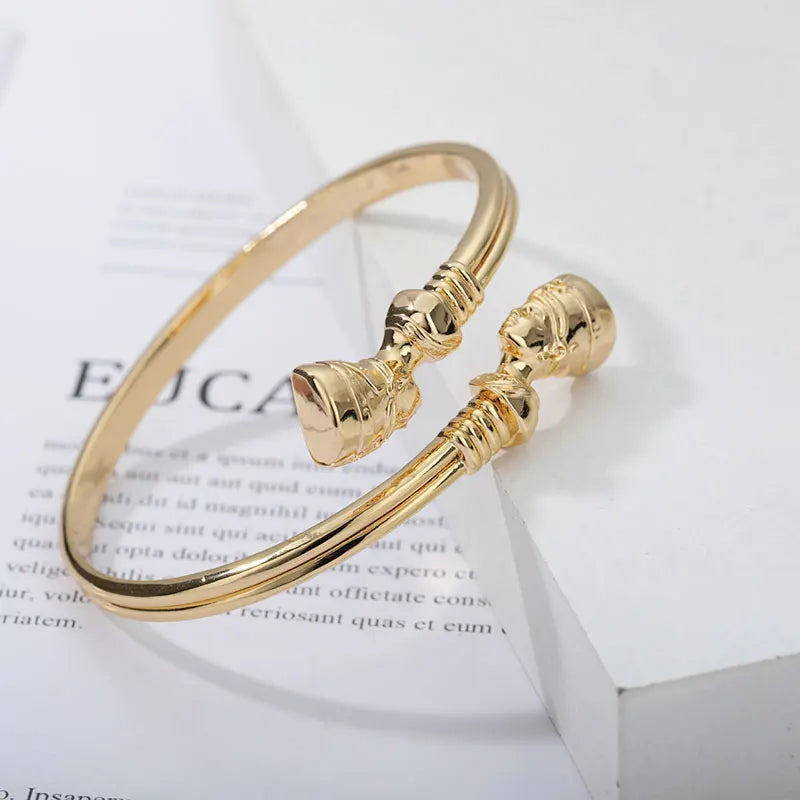 Egyptian Queen Nefertiti Bangles African Cuff Bracelet Stainless Steel Adjustable Luck Bracelets For Women man Jewelry Gift