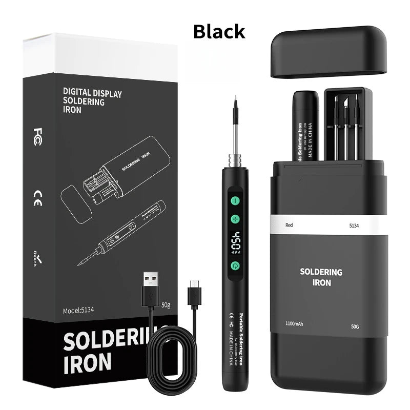 New USB Wireless Soldering Iron, Portable Digital Displays Soldering Iron,  Home Soldering Repair Special Soldering Iron Set