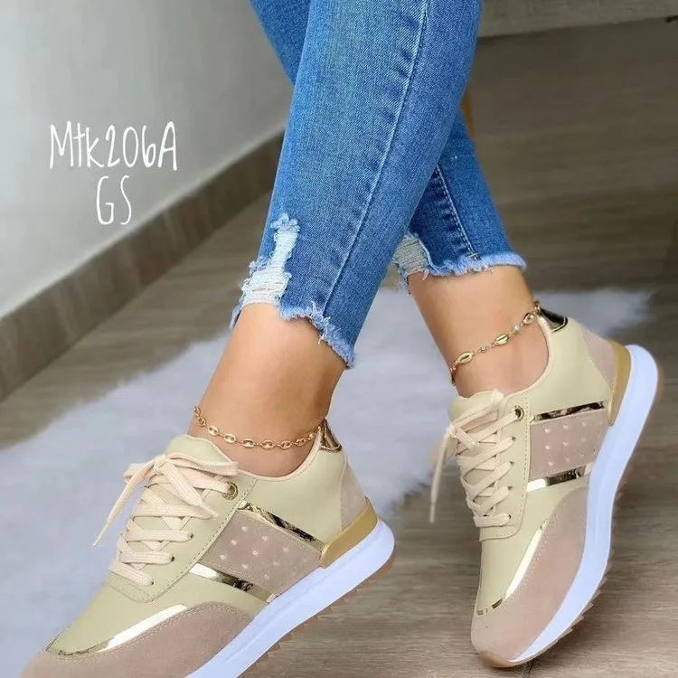 Women's Peep Toe Monk Strap Casual Sneakers