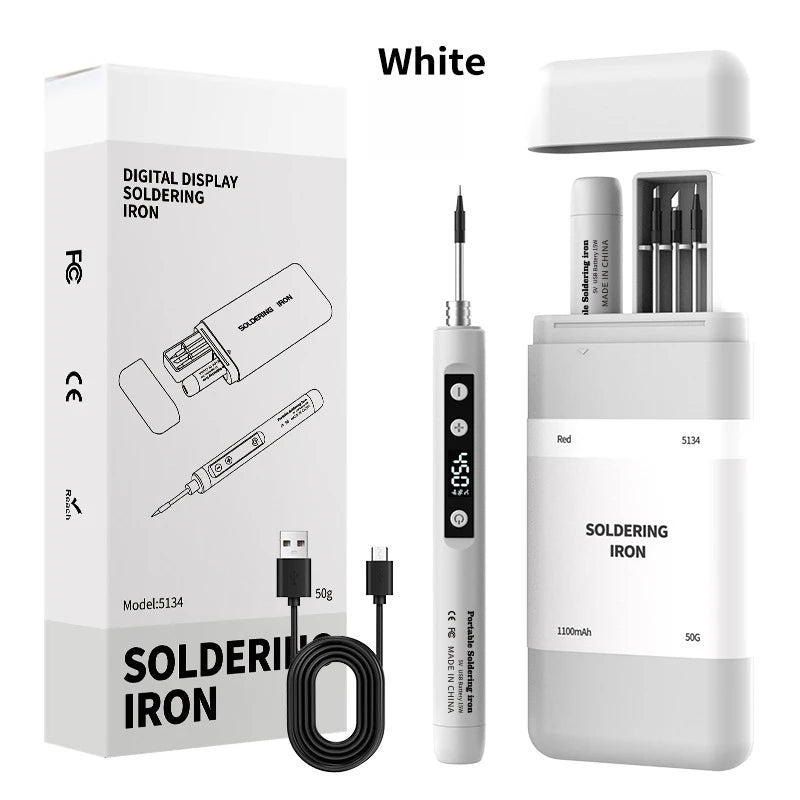New USB Wireless Soldering Iron, Portable Digital Displays Soldering Iron,  Home Soldering Repair Special Soldering Iron Set