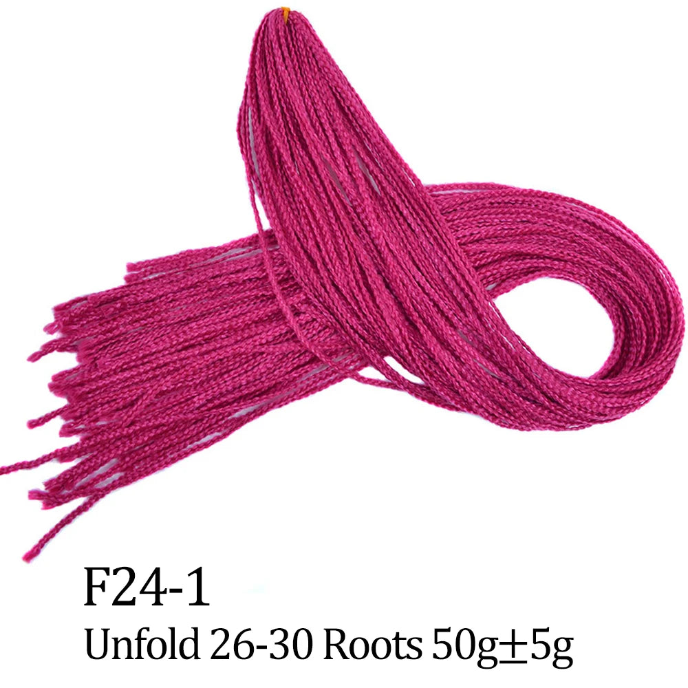 Ombre Zizi Braids Thin Box Braids Crochet Hair Extensions Synthetic Hair Rainbow Thin Zizi Braids Hair Bundles BudaBuda