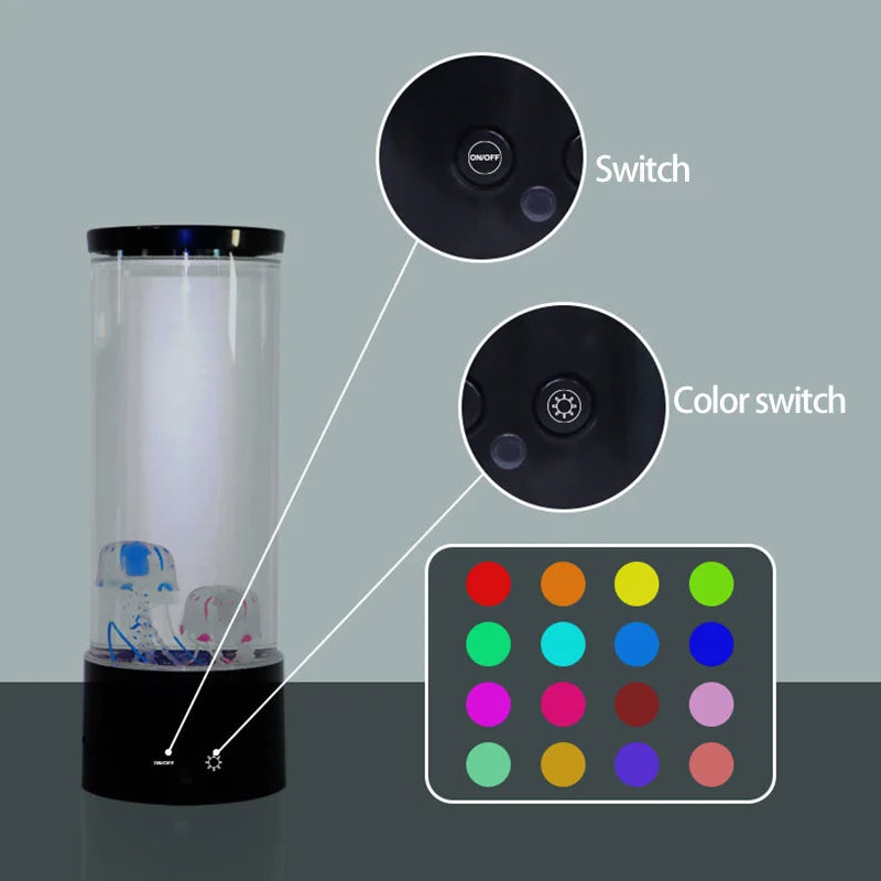 Remote Control LED Jellyfish Night Lamp | Mood Light & Aquarium Lamp for Kids Bedroom