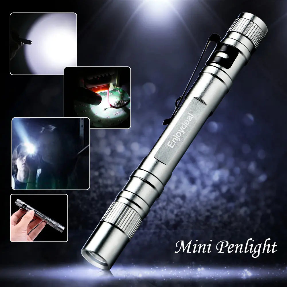 Mini LED Flashlight Penlight 1000 Lumens Lamp Clip Small Flashlights Torch Outdoor camping Pocket pen lights emergency Lantern