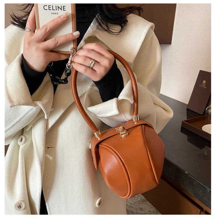 Women's Mini Bowling Round Shoulder Bag
