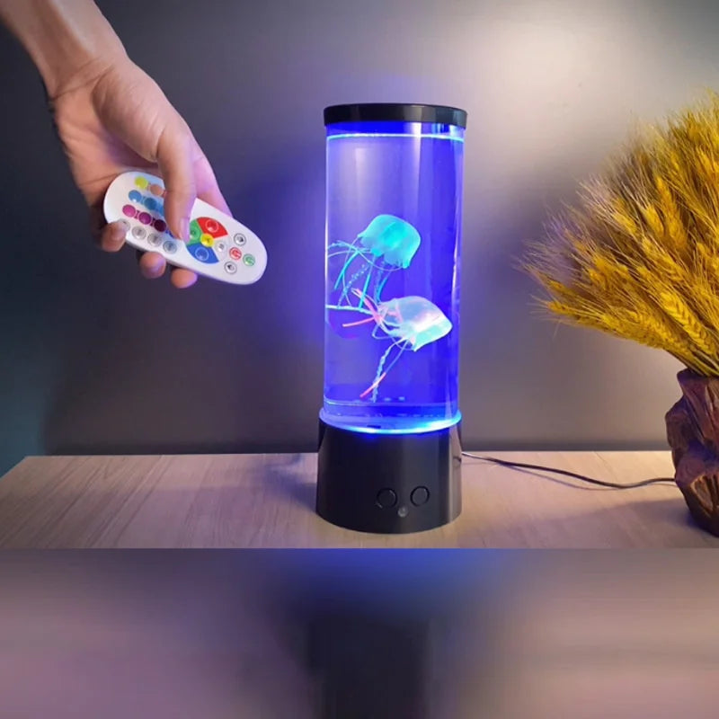 Remote Control LED Jellyfish Night Lamp | Mood Light & Aquarium Lamp for Kids Bedroom