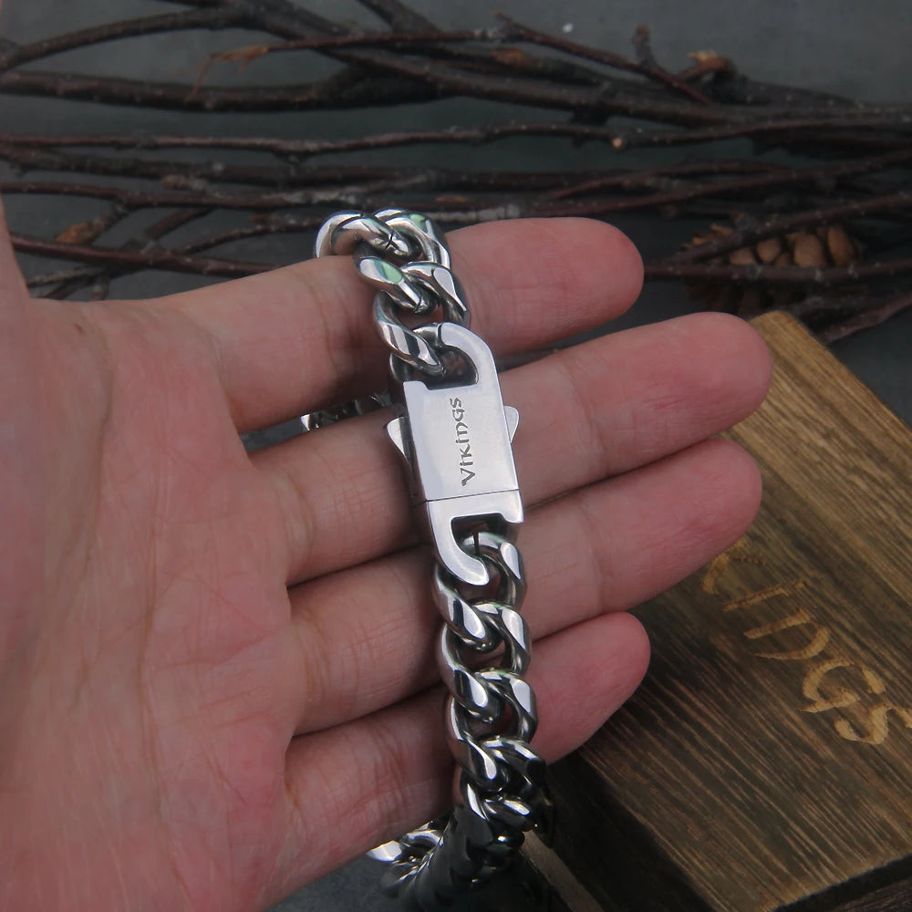 Viking Cuban Link Bracelet – 316L Stainless Steel Men's Chain Bracelet