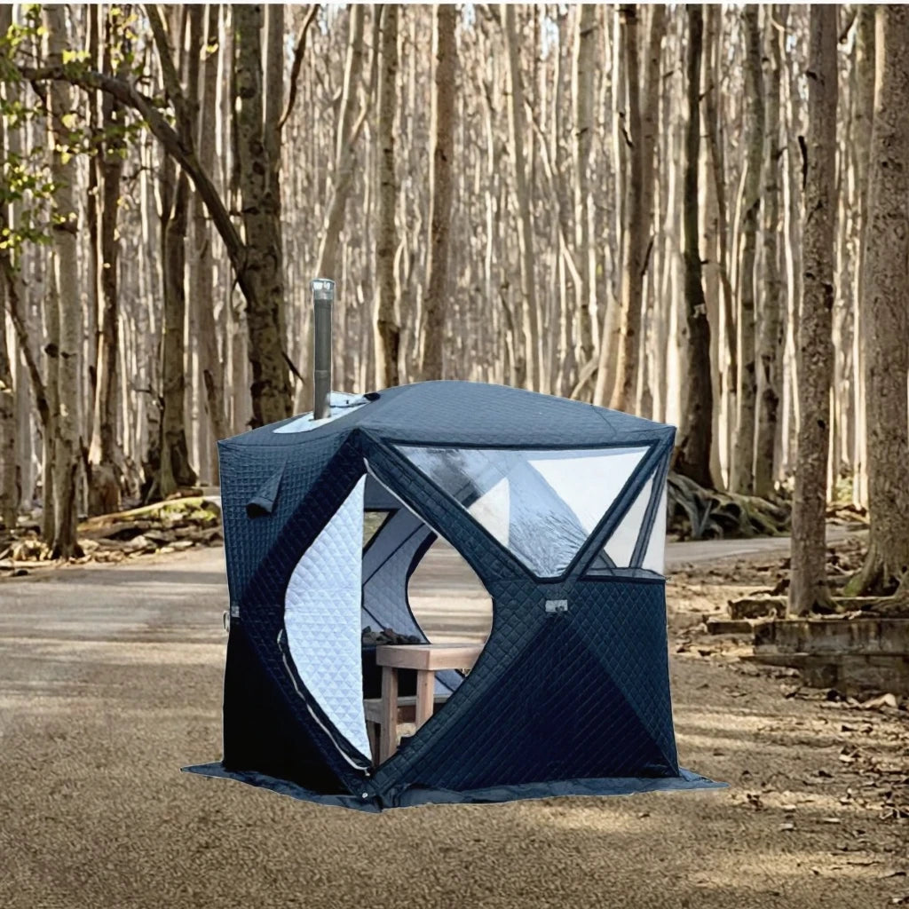 Portable Outdoor 2-5 Person Sauna Tent for Home Gym & Camping Heavy Duty Oxford Cloth Wet Steam Function