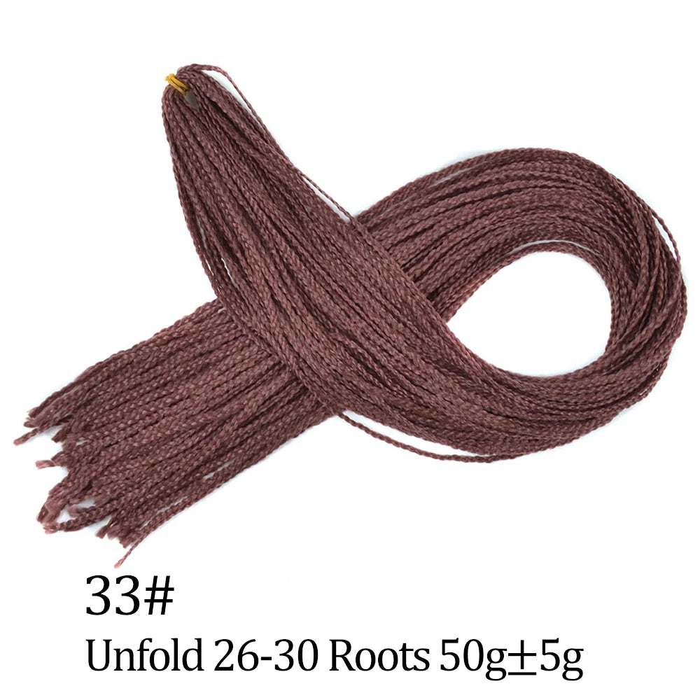 Ombre Zizi Braids Thin Box Braids Crochet Hair Extensions Synthetic Hair Rainbow Thin Zizi Braids Hair Bundles BudaBuda