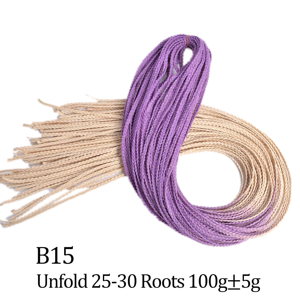 Ombre Zizi Braids Thin Box Braids Crochet Hair Extensions Synthetic Hair Rainbow Thin Zizi Braids Hair Bundles BudaBuda