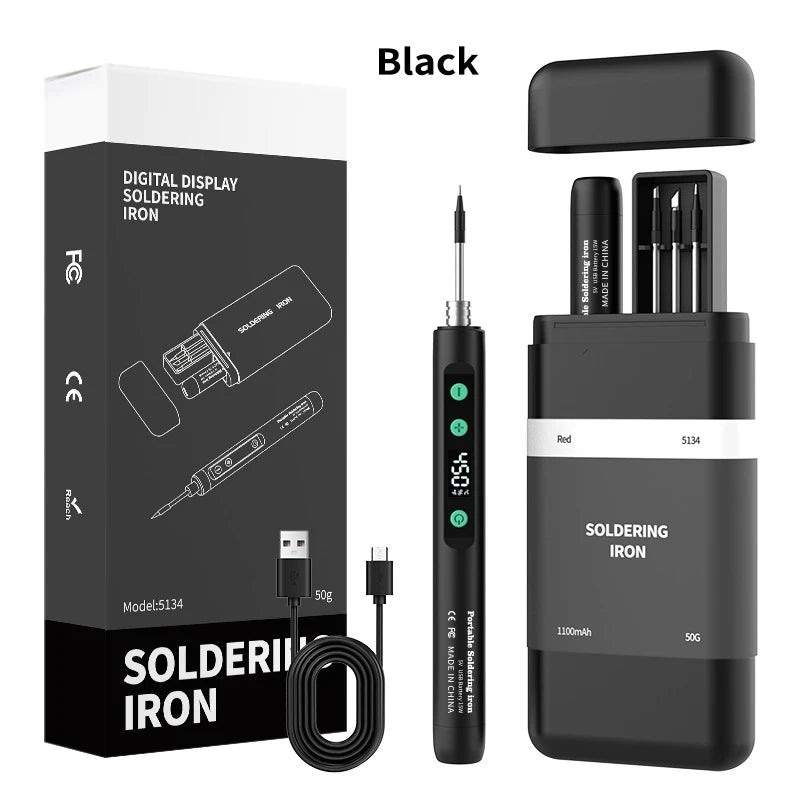 New USB Wireless Soldering Iron, Portable Digital Displays Soldering Iron,  Home Soldering Repair Special Soldering Iron Set