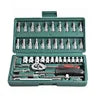 46-Piece 1/4 Inch Automotive Ratchet Wrench Tool Kit with Hard Case