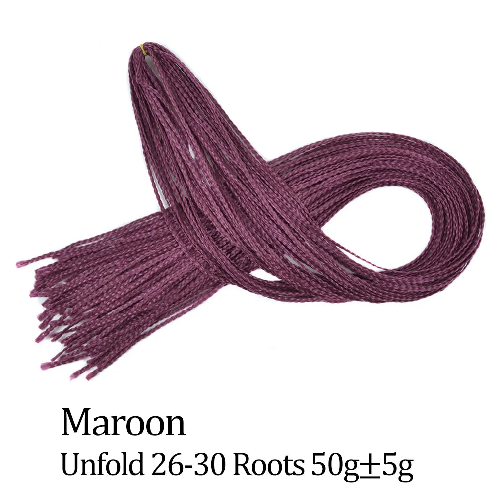 Ombre Zizi Braids Thin Box Braids Crochet Hair Extensions Synthetic Hair Rainbow Thin Zizi Braids Hair Bundles BudaBuda