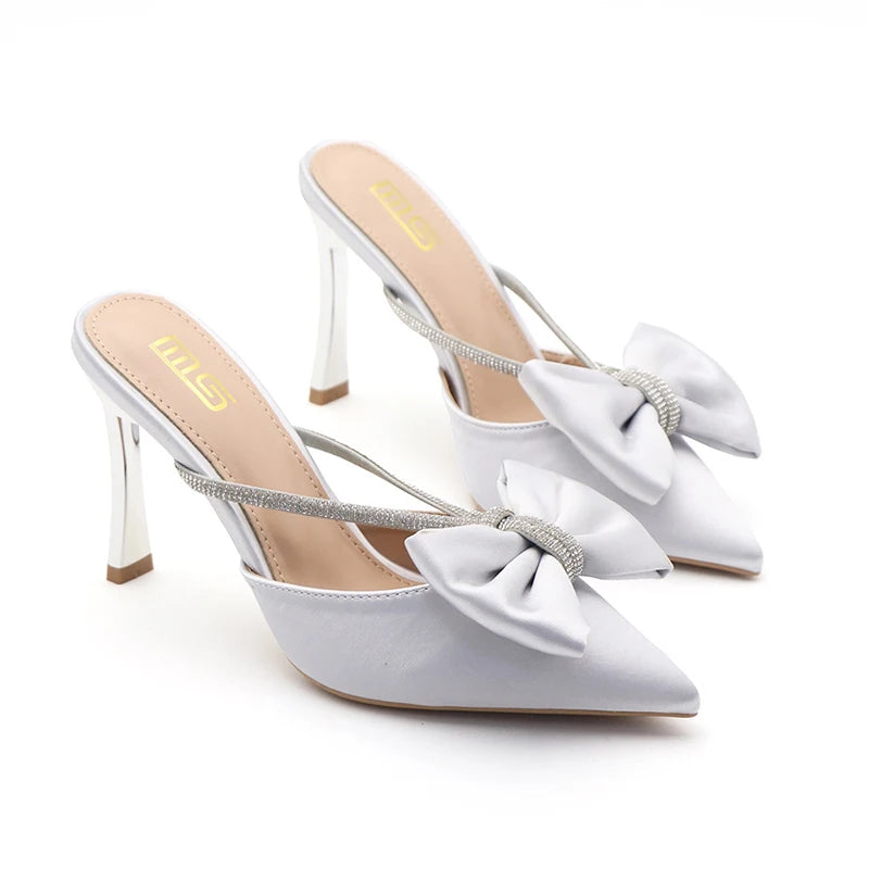 Women's Closed Toe Stiletto Heeled Sandals with Diamond Detail | 3 Colors
