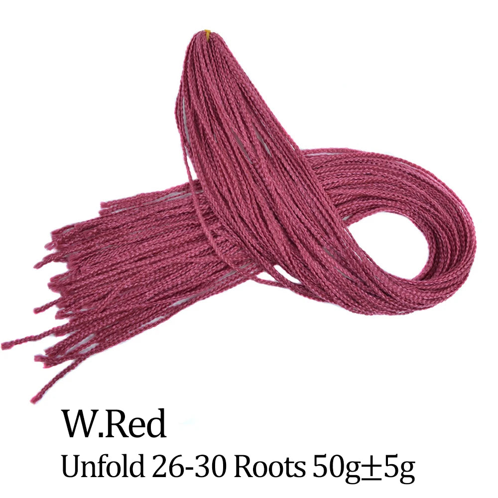 Ombre Zizi Braids Thin Box Braids Crochet Hair Extensions Synthetic Hair Rainbow Thin Zizi Braids Hair Bundles BudaBuda