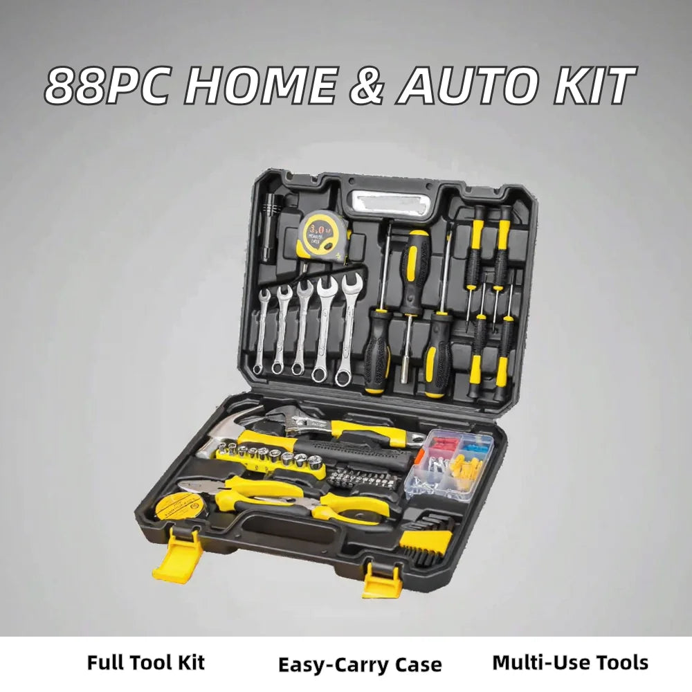 88-Piece Complete Home & Auto Vehicle Tool Kit