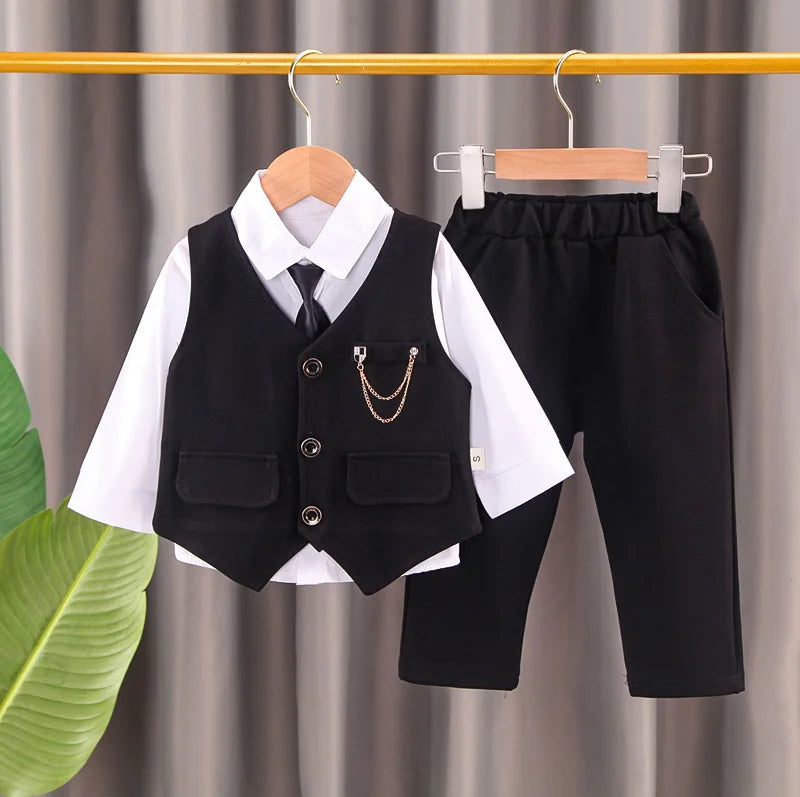 Toddler Boys Gentleman 3-Piece Formal Outfit Set