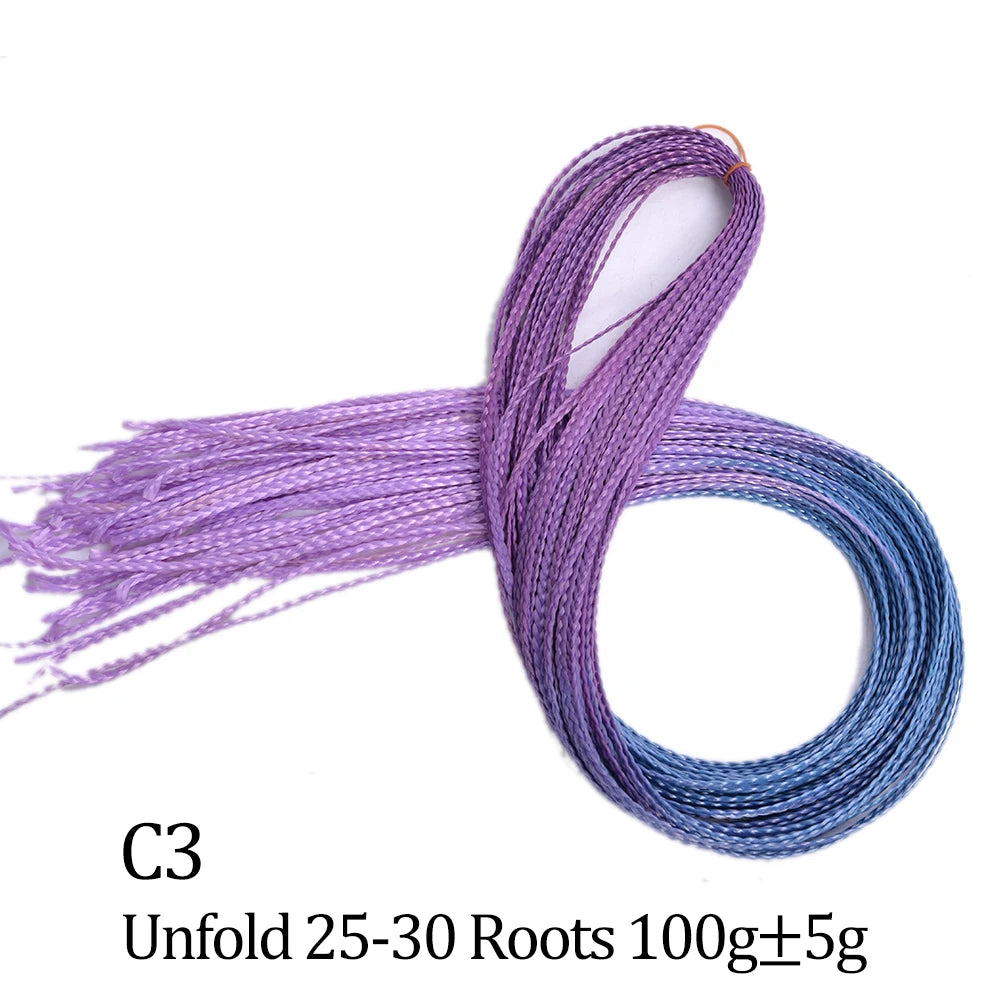Ombre Zizi Braids Thin Box Braids Crochet Hair Extensions Synthetic Hair Rainbow Thin Zizi Braids Hair Bundles BudaBuda