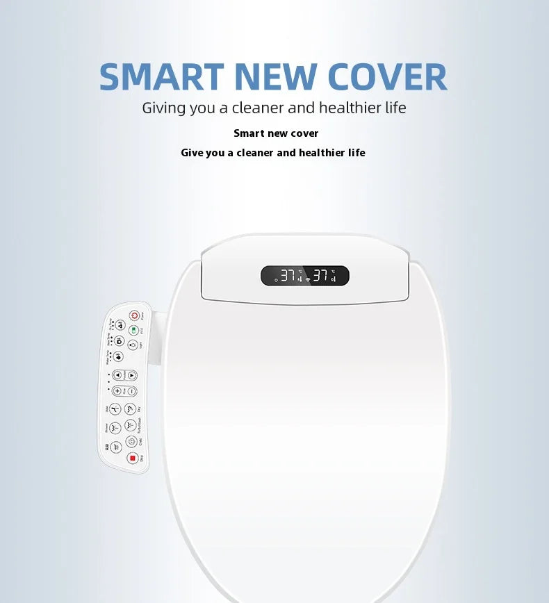 High-Grade Smart Intelligent Toilet Seat Home Design with Durable Plastic Material Elongated Shape
