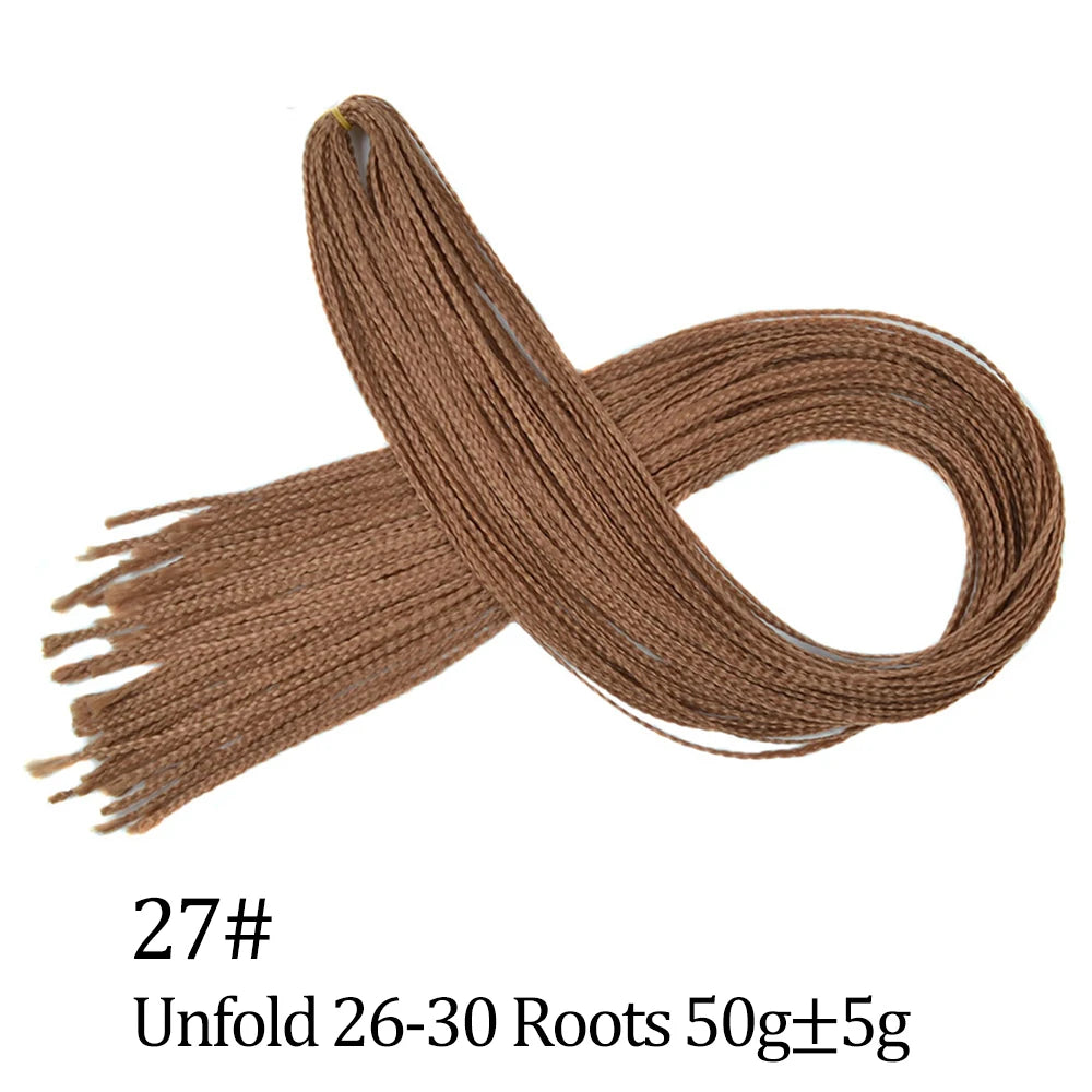 Ombre Zizi Braids Thin Box Braids Crochet Hair Extensions Synthetic Hair Rainbow Thin Zizi Braids Hair Bundles BudaBuda