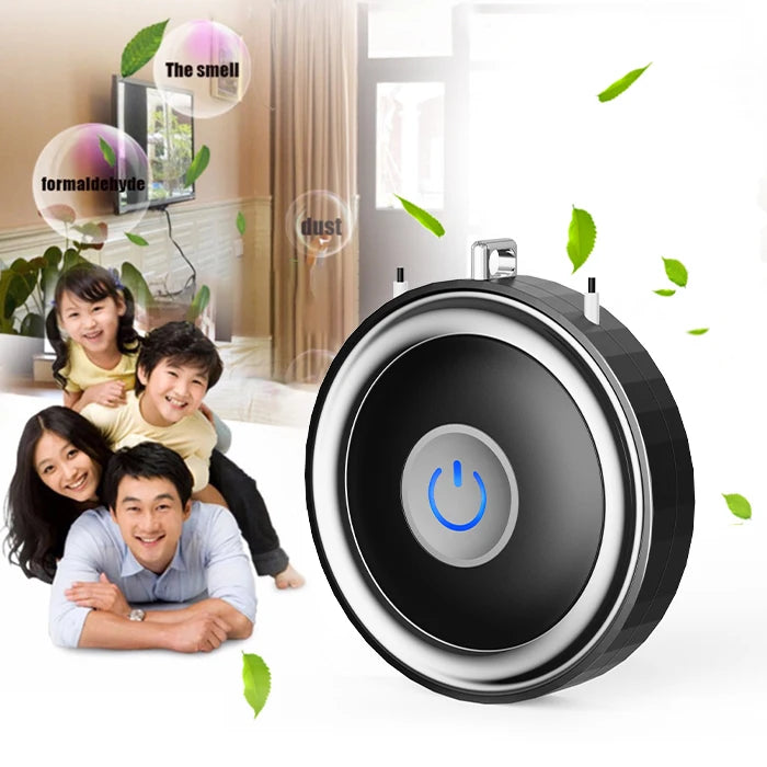 USB Rechargeable Wearable Necklace Air Purifier, Home Hanging Neck Type Car Oxygen Bar at Any Time Negative Ion Air Purifier