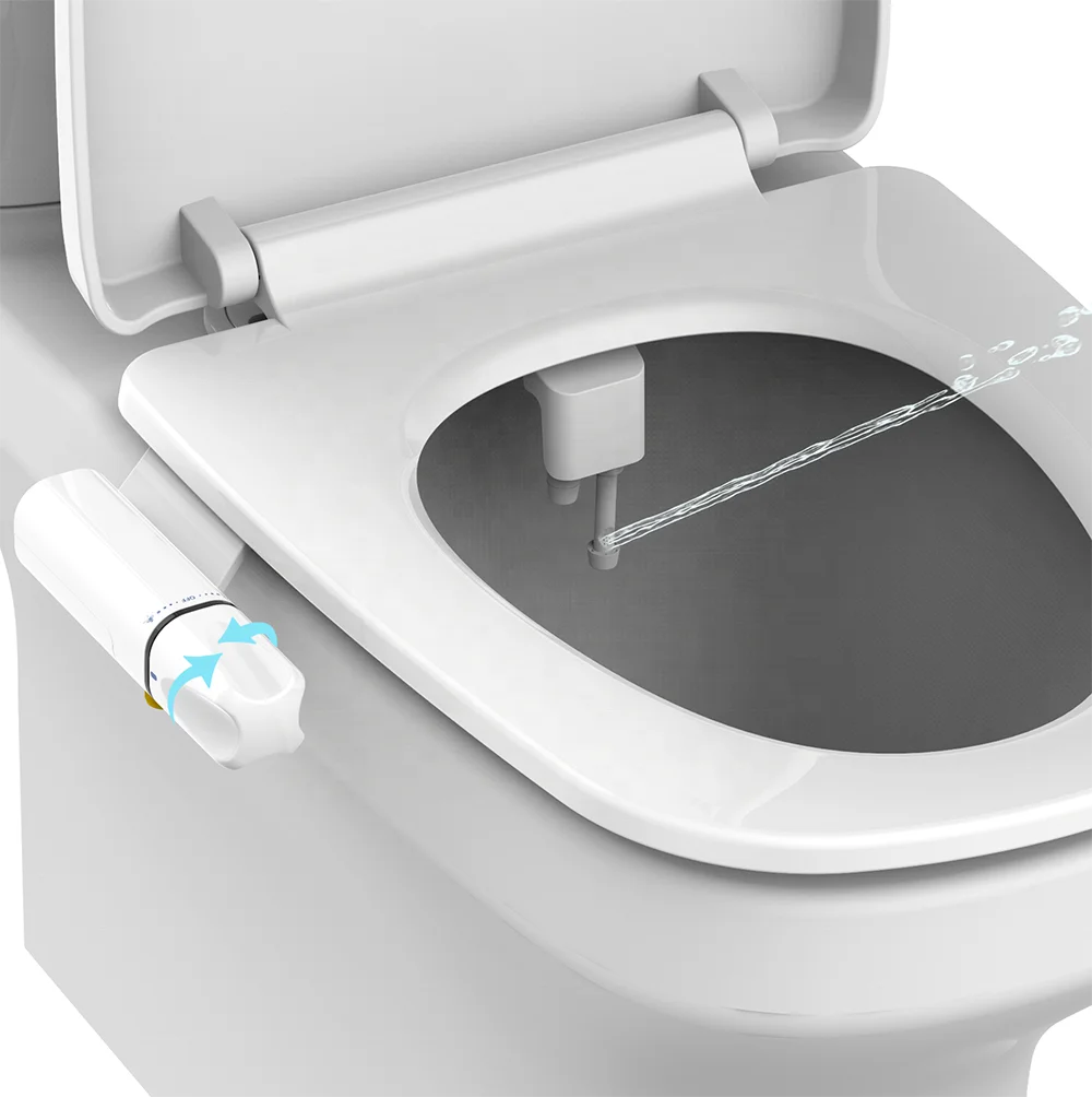 Home Fresh Water Spray Non-Electric Mechanical Toilet Bidet Seat Attachment Self-Cleaning Retractable Plastic Ceramic Bathroom