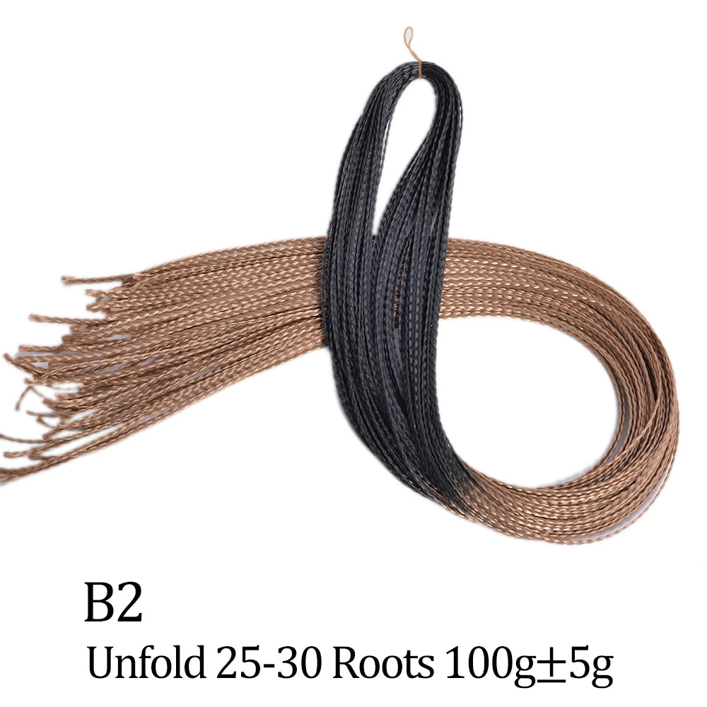 Ombre Zizi Braids Thin Box Braids Crochet Hair Extensions Synthetic Hair Rainbow Thin Zizi Braids Hair Bundles BudaBuda
