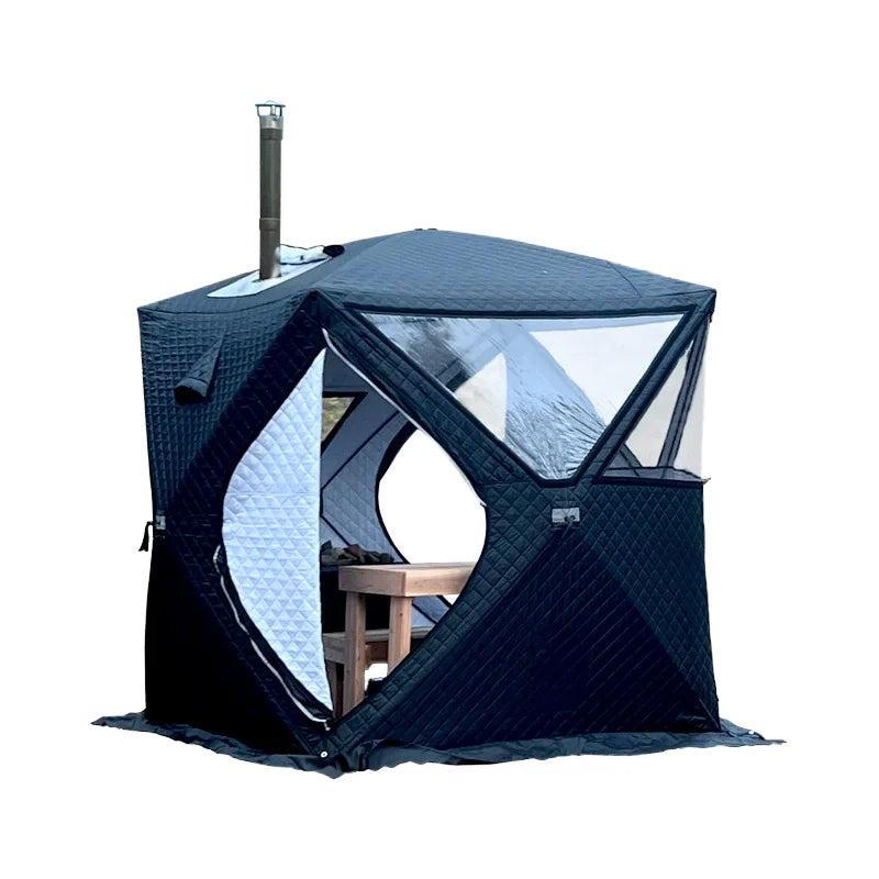 Portable Outdoor 2-5 Person Sauna Tent for Home Gym & Camping Heavy Duty Oxford Cloth Wet Steam Function