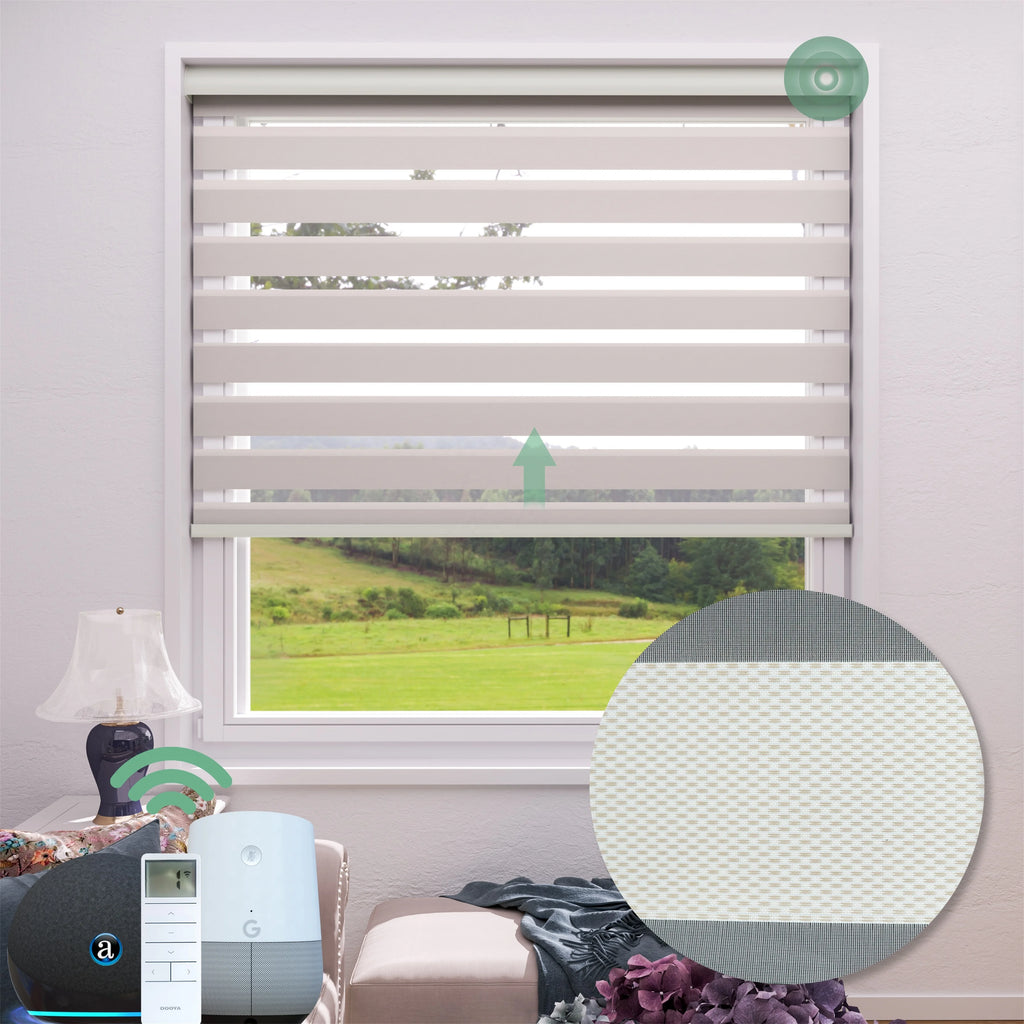 Motorized Bluetooth Smart Blackout Zebra Blinds