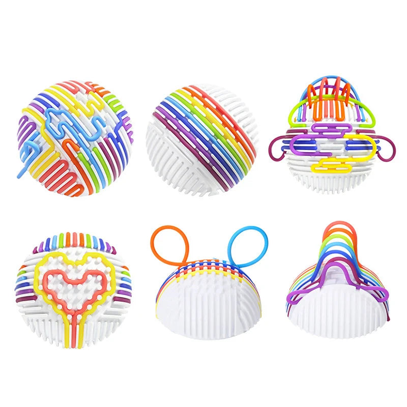 Sensory Activity Ball | Color Cognition Montessori Toy with Silicone Rods for Kids