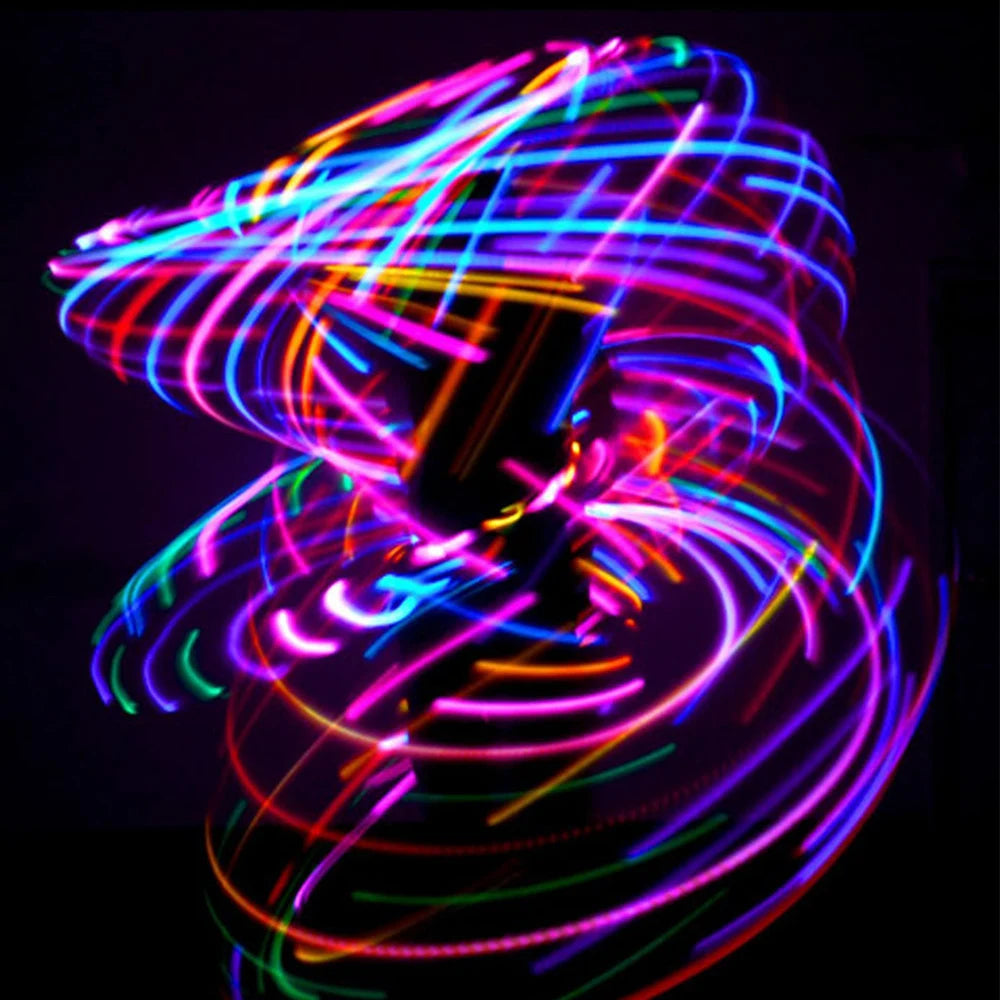 LED Colorful Fitness Circle Performing Arts Abdominal Fat Loss Light Fitness Crossfit Foldable Sport Hoop Gym Fitness Equipments