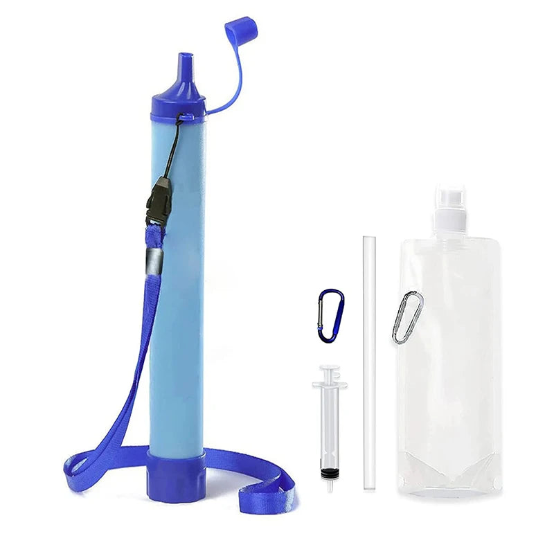 Disaster Preparedness Water Filter, Personal Survival Straw Purifier for Emergency Kits, Outdoor Camping & Hiking Gear
