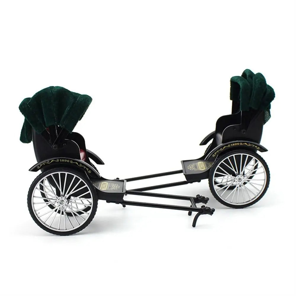 Kids Toy Vintage Classic Tricycle Model Metal Diecast Three Wheeled Simulation Tricycle Toy 1:12 Alloy Model Collectibles Gift