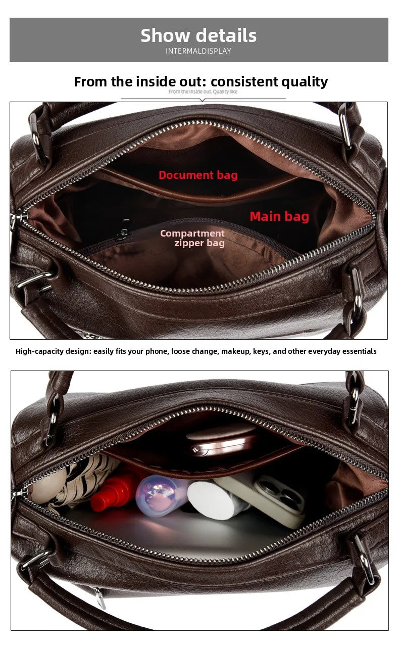 Women's Large Capacity Boston Bucket Bag