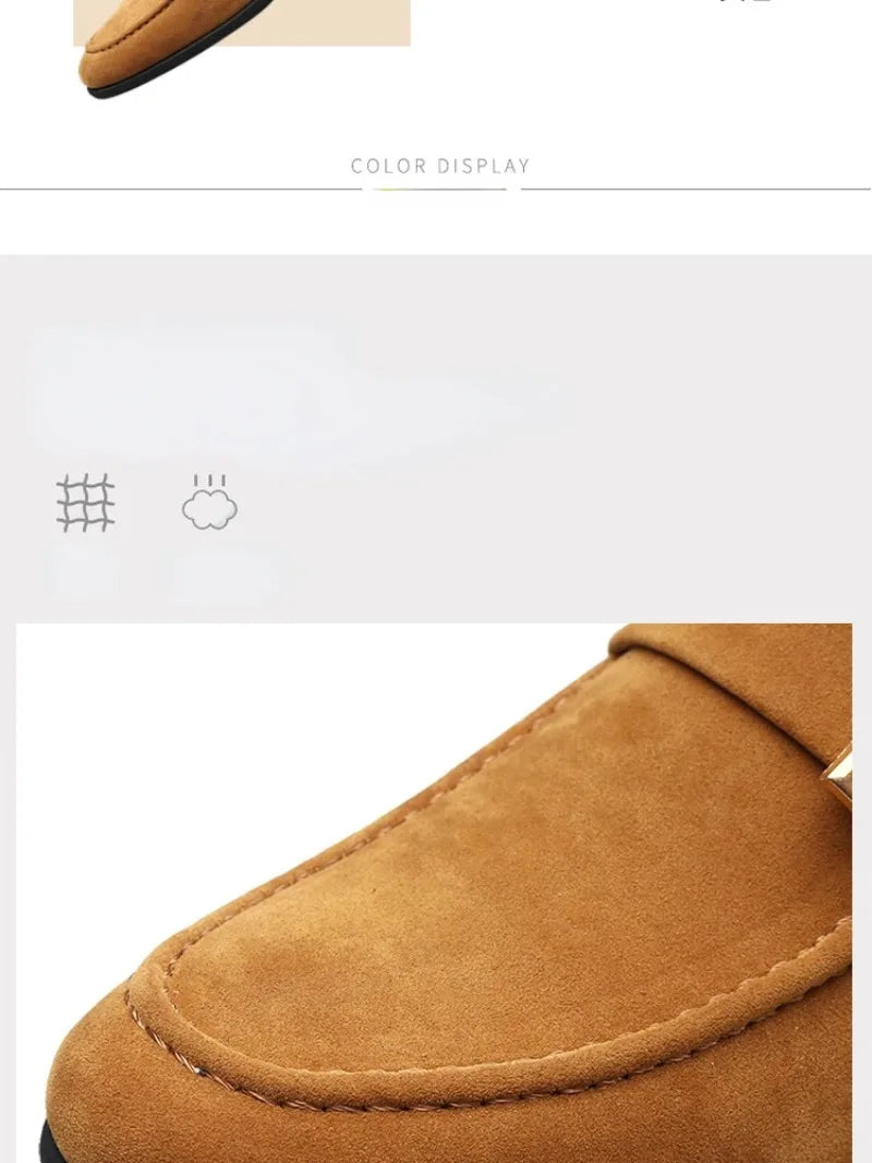 2026 Men's Dress Shoes Britain Casual Shoes High End Designer Suede Loafers for Man Luxury Banquet Wedding Shoes Zapatos Hombre
