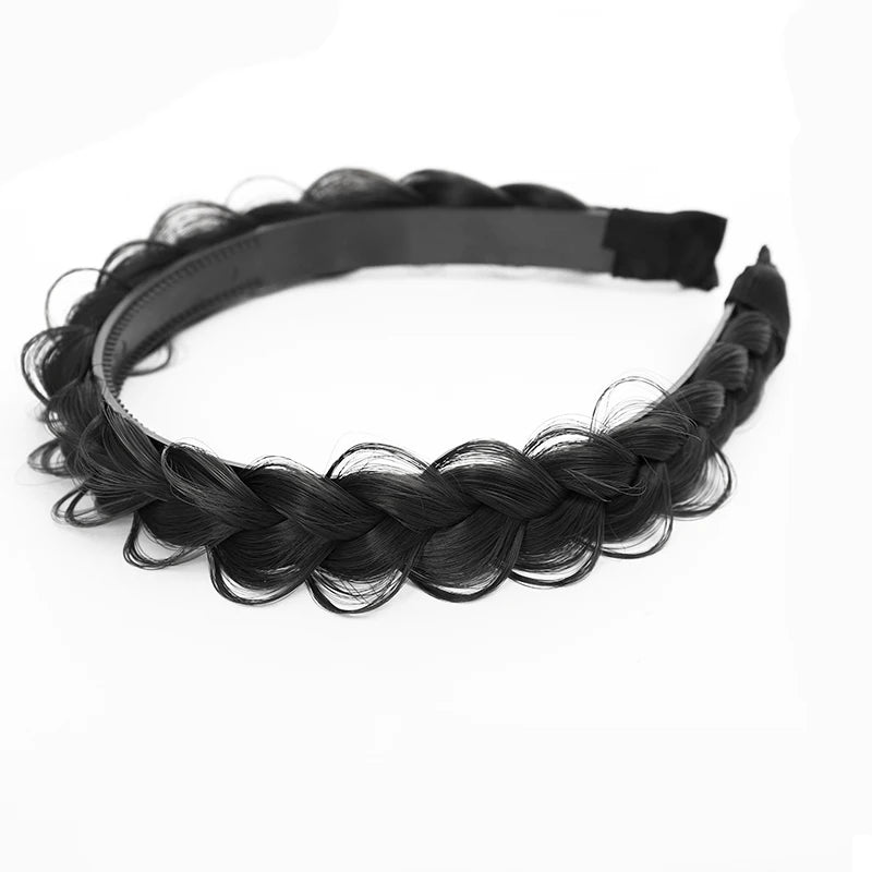 Braid Hair Band Women Fishbone Braid Wig Twist Braid Headband Hairpin Bohemia Non-slip Headdress Bridal Girls Hair Accessories
